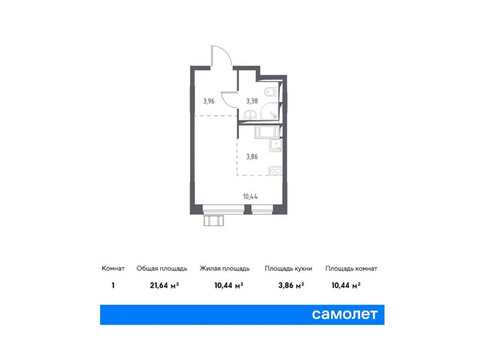 Продается квартира студия, 21,64 кв.м. в ЖК «Большое Путилково»