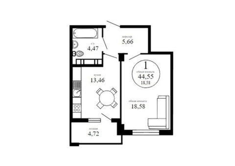 Продается 1к.кв., г. Краснодар, им Гаврилова П.М.