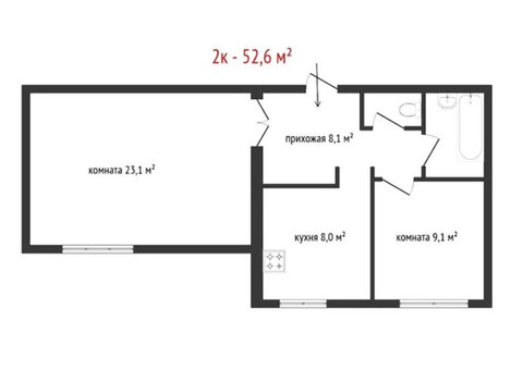 Продается 2к.кв., г. Екатеринбург, Боровая