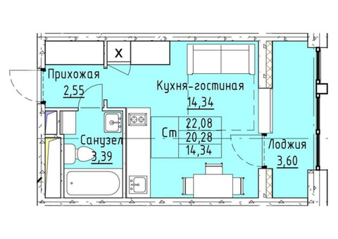 Продается студия, Планерная