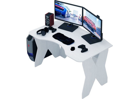 Характеристики стол игровой МАСТЕР Таунт-1, ЛДСП, белый
