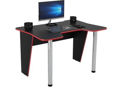 Характеристики стол игровой ВИТАЛ-ПК Сэт 120, ЛДСП, черный и красный