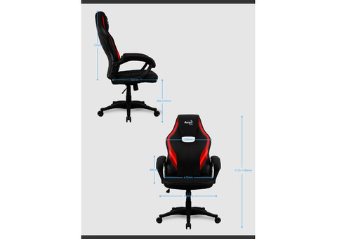 Характеристики кресло игровое Aerocool AERO 2 Alpha, на колесиках, ткань дышащая, черный/красный [2 alpha black red]