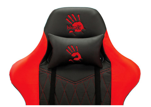 Характеристики кресло игровое A4TECH Bloody GC-870, на колесиках, эко.кожа, черный/красный