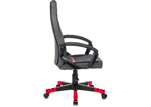 Характеристики кресло игровое ZOMBIE 10, на колесиках, искусственная кожа/ткань, серый/красный [zombie 10 grey]