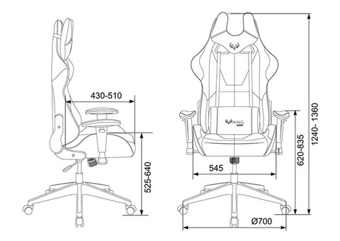 Характеристики кресло игровое ZOMBIE VIKING 5 AERO, на колесиках, эко.кожа, черный [viking 5 aero black]