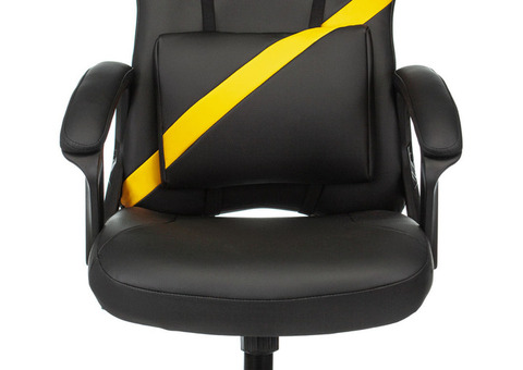 Характеристики кресло игровое ZOMBIE DRIVER, на колесиках, эко.кожа, черный/желтый [zombie driver yel]