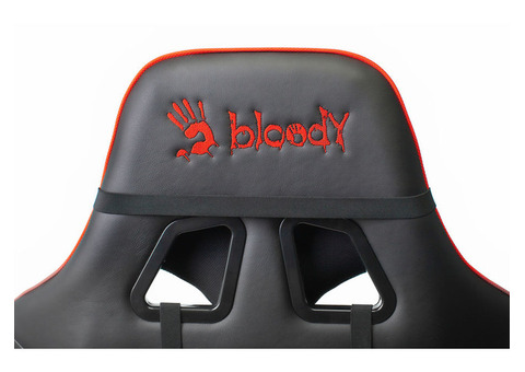 Характеристики кресло игровое A4TECH Bloody GC-400, на колесиках, ткань дышащая, черный/красный