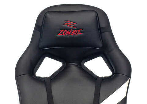 Характеристики кресло игровое ZOMBIE DRIVER, на колесиках, эко.кожа, черный/белый [zombie driver wh]