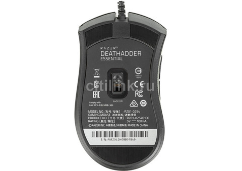 Характеристики мышь Razer DeathAdder Essential, игровая, оптическая, проводная, USB, черный [rz01-02540100-r3m1]