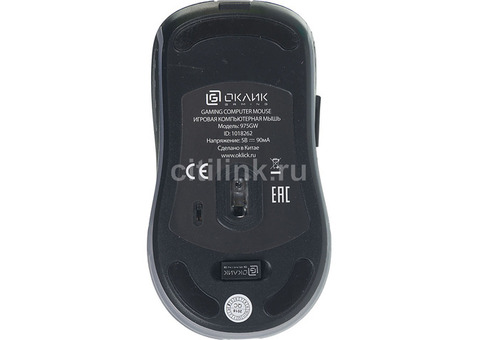 Характеристики мышь Oklick 975GW SWAMP, игровая, оптическая, беспроводная, USB, черный [1018262]