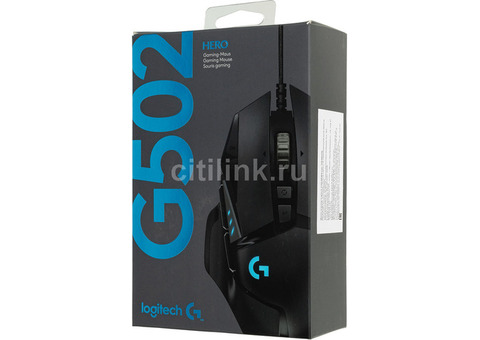 Характеристики мышь Logitech G502 RGB Tunable HERO, игровая, оптическая, проводная, USB, черный [910-005470]