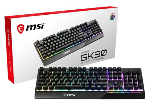 Характеристики клавиатура MSI Vigor GK30 RU, USB, c подставкой для запястий, черный [s11-04ru224-cla]