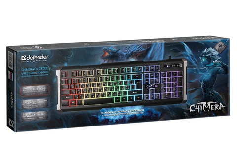 Характеристики клавиатура Defender Chimera GK-280DL, USB, черный [45280]