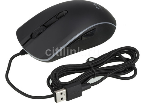 Характеристики мышь HYPERX Pulsefire Surge, игровая, оптическая, проводная, USB, черный [hx-mc002b]