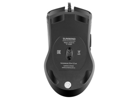 Характеристики мышь SUNWIND SW-M710G, игровая, оптическая, проводная, USB, черный [1422441]