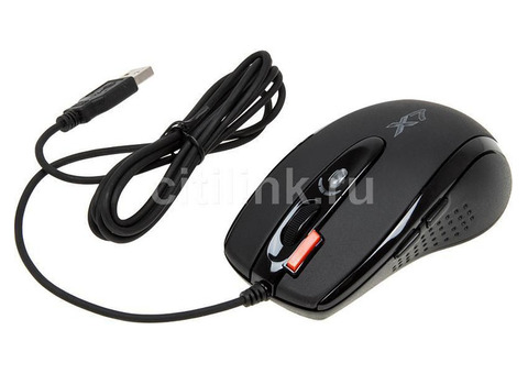 Характеристики мышь A4TECH X-718BK, игровая, оптическая, проводная, USB, черный [x-718bk usb]