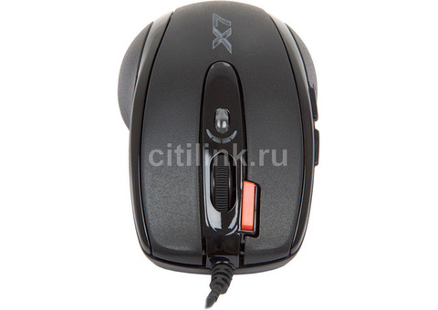 Характеристики мышь A4TECH X-710BK, игровая, оптическая, проводная, USB, черный [x-710bk usb]