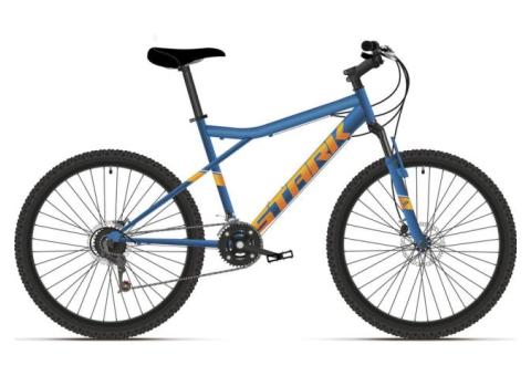 Характеристики велосипед STARK Slash 26.1 D (2021), горный (взрослый), рама: 18', колеса: 26', синий/оранжевый, 15.9кг [hd00000127]