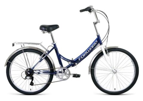 Характеристики велосипед FORWARD Valencia 24 2.0 (2021), городской (взрослый), рама: 16', колеса: 24', темно-синий/серый, 14.87кг [rbkw1yf46004]