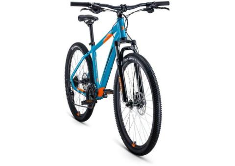 Характеристики велосипед FORWARD Apache 27,5 3.0 (2021), горный (взрослый), рама: 17', колеса: 27.5', бирюзовый/оранжевый, 13.9кг [rbkw1m67q033]