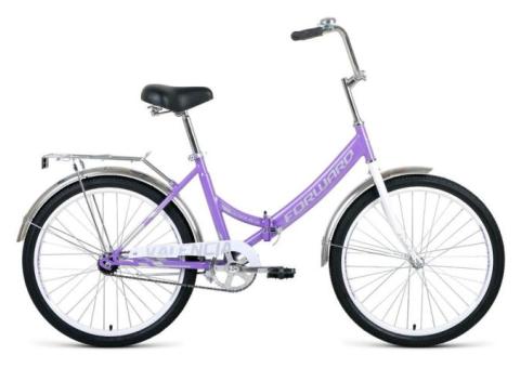Характеристики велосипед FORWARD Valencia 24 1.0 (2021), городской (взрослый), рама: 16', колеса: 24', фиолетовый/серый, 15.5кг [rbkw1yf41010]