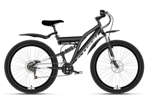 Характеристики велосипед STARK Jumper 27.1 FS D (2021), горный (взрослый), рама: 20', колеса: 27.5', черный/серебристый, 17.3кг [hd00000045]