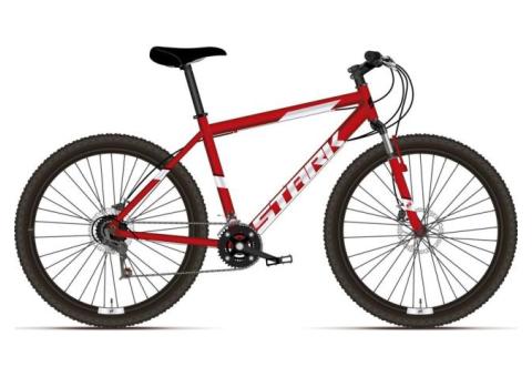Характеристики велосипед STARK Outpost 26.1 D (2021), горный (взрослый), рама: 18', колеса: 26', красный/белый, 15.9кг [hd00000102]