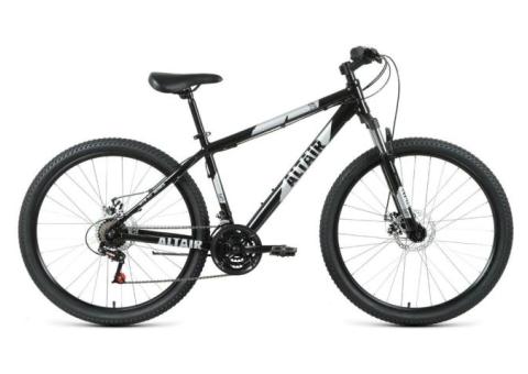 Характеристики велосипед ALTAIR AL 27,5 D (2021), горный (взрослый), рама: 19', колеса: 27.5', черный/серебристый, 16кг [rbkt1m37g011]