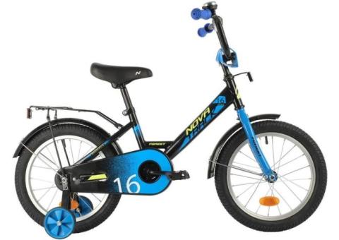 Характеристики велосипед NOVATRACK Forest городской (детский), рама: 11', колеса: 16', черный/синий, 11кг [161forest.bk21]