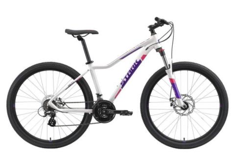 Характеристики велосипед STARK Viva 27.2 D (2020-2021), горный (взрослый), рама: 14.5', колеса: 27.5', белый/фиолетовый, 15.9кг [hq-0004704]