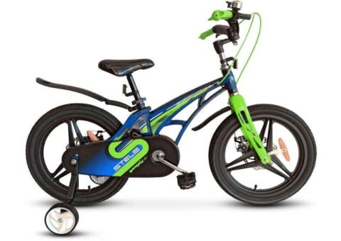 Характеристики велосипед STELS Galaxy Pro 16 V010 городской (детский), рама: 9.3', колеса: 16', синий/зеленый, 9.1кг [lu088567]