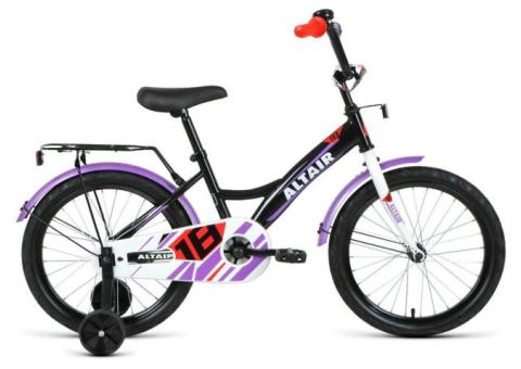 Характеристики велосипед ALTAIR Kids 18 (2021), городской (детский), колеса: 18', черный/белый, 11.8кг [1bkt1k1d1002]