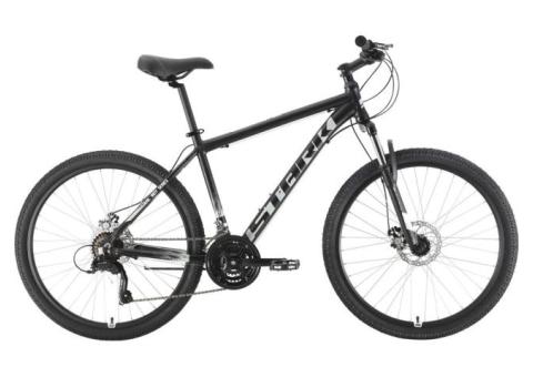 Характеристики велосипед STARK Indy 26.1 D (2021), горный (взрослый), рама: 18', колеса: 26', черный/серый, 15.9кг [hd00000527]