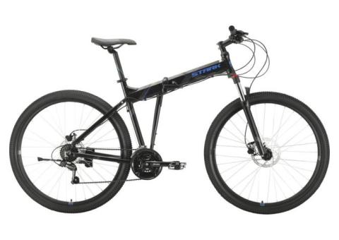 Характеристики велосипед STARK Cobra 29.2 HD (2021), горный (взрослый), рама: 18', колеса: 29', черный/голубой, 15.9кг [hd00000247]