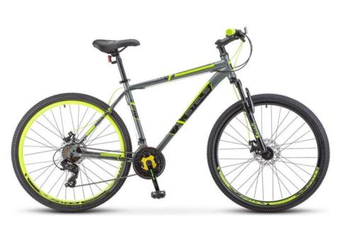 Характеристики велосипед STELS Navigator-700 MD 27.5 F020 (2020-2021), горный (взрослый), рама: 21', колеса: 27.5', серый/желтый, 17.6кг [lu088942]