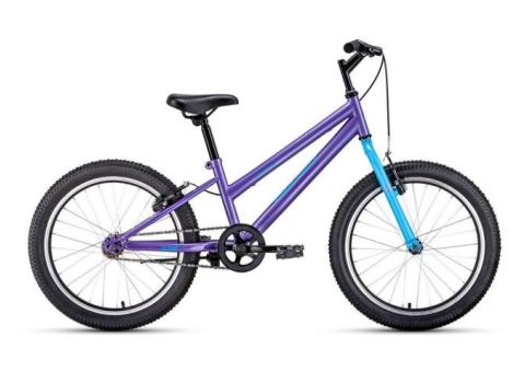 Характеристики велосипед ALTAIR MTB HT 20 Low (2020-2021), горный (детский), рама: 10.5', колеса: 20', фиолетовый/голубой, 11.35кг [1bkt1j101008]