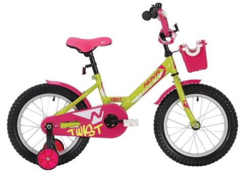 Характеристики велосипед NOVATRACK Twist (2020), городской (подростковый), колеса: 20', зеленый/розовый, 14кг [201twist.gnp20]