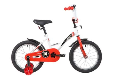 Характеристики велосипед NOVATRACK Strike городской (детский), рама: 9.5', колеса: 14', белый/красный, 10кг [143strike.wtr20]