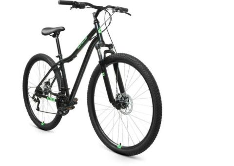 Характеристики велосипед ALTAIR MTB HT 29 2.0 disc (2021), горный (взрослый), рама: 17', колеса: 29', черный/ярко-зеленый, 16.5кг [rbkt1mn9q002]