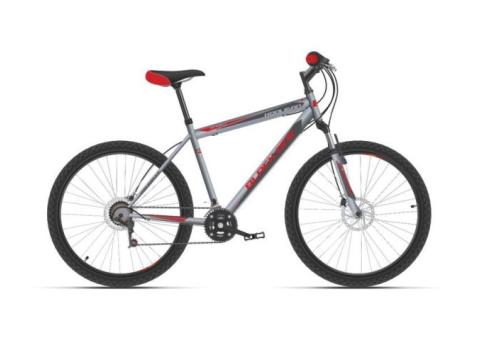 Характеристики велосипед BLACK ONE Hooligan 26 D (2021), горный (взрослый), рама: 20', колеса: 26', серый/красный, 18кг [hd00000462]
