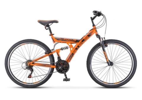 Характеристики велосипед STELS Focus V 26 18-sp (V030) горный (взрослый), рама: 18', колеса: 26', оранжевый/черный, 17.34кг [lu083838]