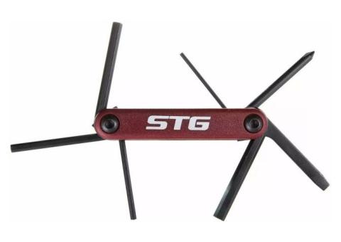 Характеристики мультитул велосипедный STG YC-270, инструментов: 8, красный [х83403]