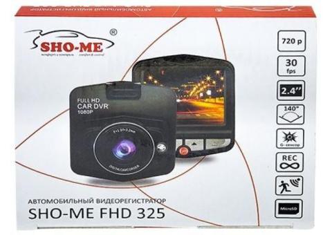 Характеристики видеорегистратор Sho-Me FHD-325, черный(плохая упаковка)