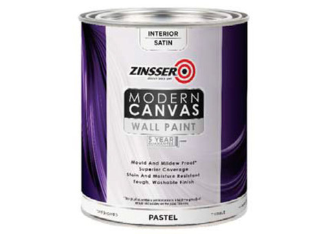 Zinsser Modern Canvas Wall Paint Satin / Зинсер Модерн Канвас Вал Паинт Сатин Краска для стен и потолков акрило-латексная полуматовая