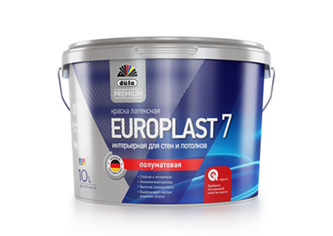 Dufa Premium Europlast 7 / Дюфа Премиум Европласт 7 Краска для стен и потолков водно-дисперсионная полуматовая