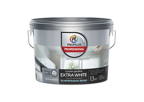 Profilux Professional Extra white / Профилюкс Профешнл Экстра вайт Краска для стен и потолков водно-дисперсионная матовая