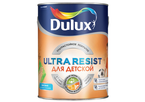 Dulux Ultra Resist / Дюлакс Ультра Резист Для детской Краска для стен и потолков матовая