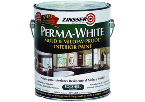 Zinsser Perma-White Mold&Mildew-Proof Interior Paint / Зинссер Перма-Вайт Молд&Милдью Краска самогрунтующая для стен и потолков матовая