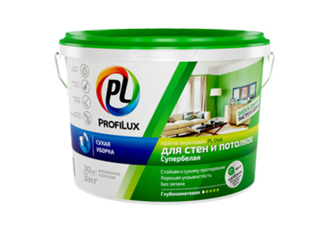 Profilux PL-04А / Профилюкс ПЛ-04А Краска для стен и потолков акриловая глубокоматовая